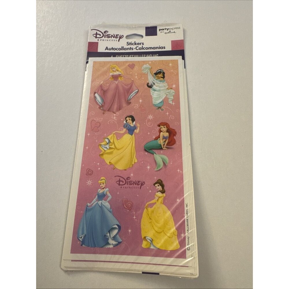 Disney Princess New 4 Sheets Of Stickers BB31